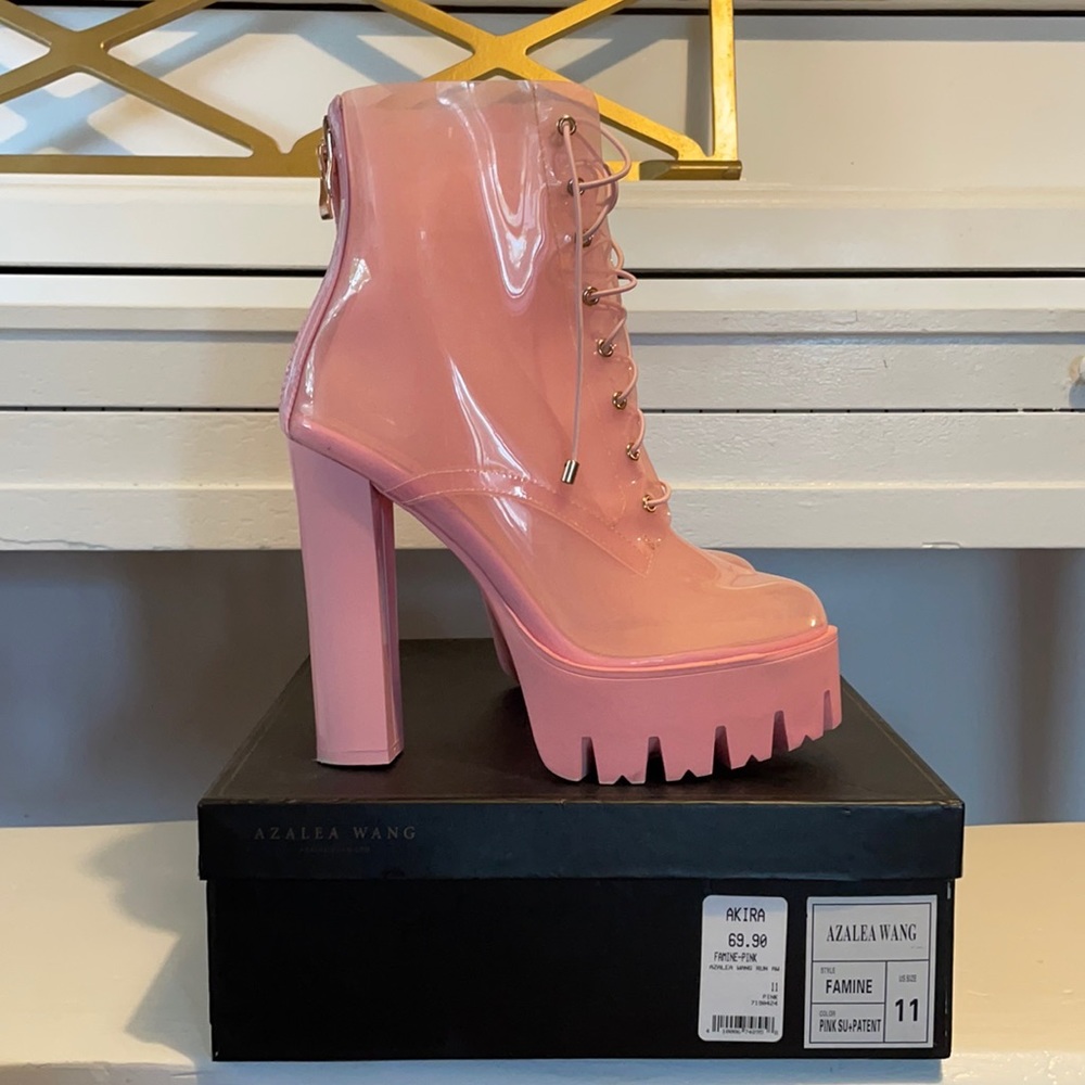 Azalea Wang Pink Platform Boots